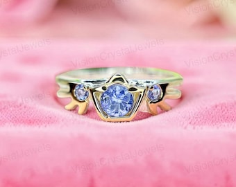 Zelda Goron's Ruby Engagement Ring: Hylian Shield Sterling Silver Anime Jewelry