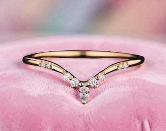 Lab Grown Diamond Wedding Band: Sterling Silver Anniversary Stacking Ring
