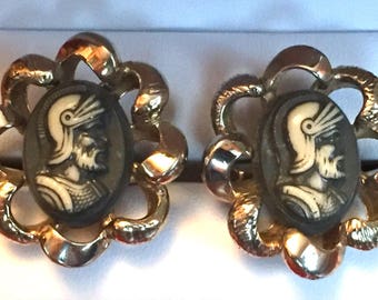 Original Vintage SWANK Designer Roman Warrior Cufflinks