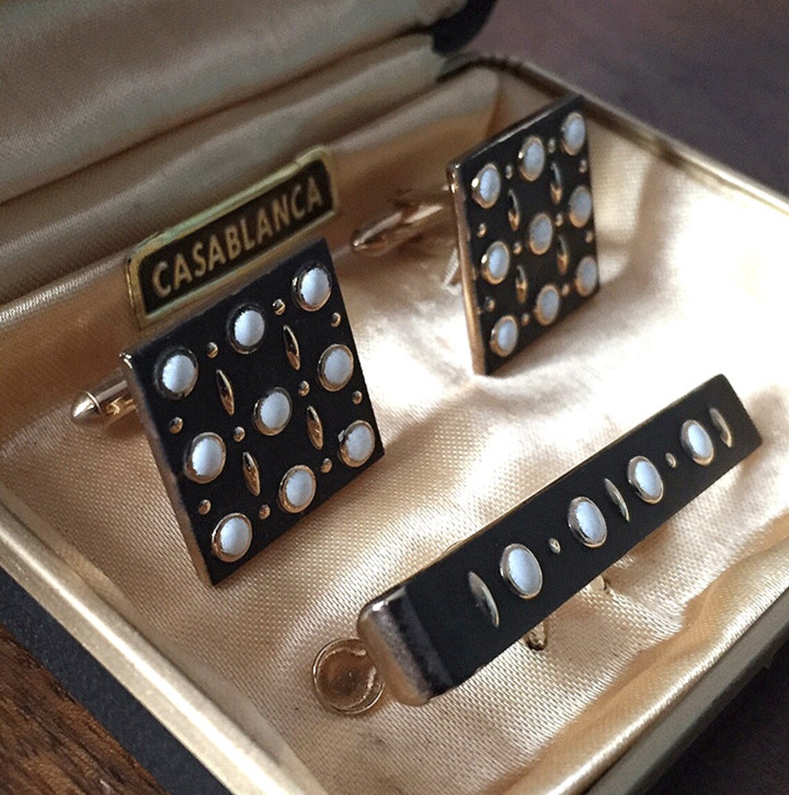 Vintage Swank Designer Collection Casablanca Cufflink Set Etsy