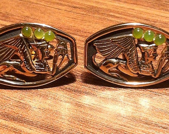 Original Vintage SWANK Rare Egyptian Sphinx Cufflinks