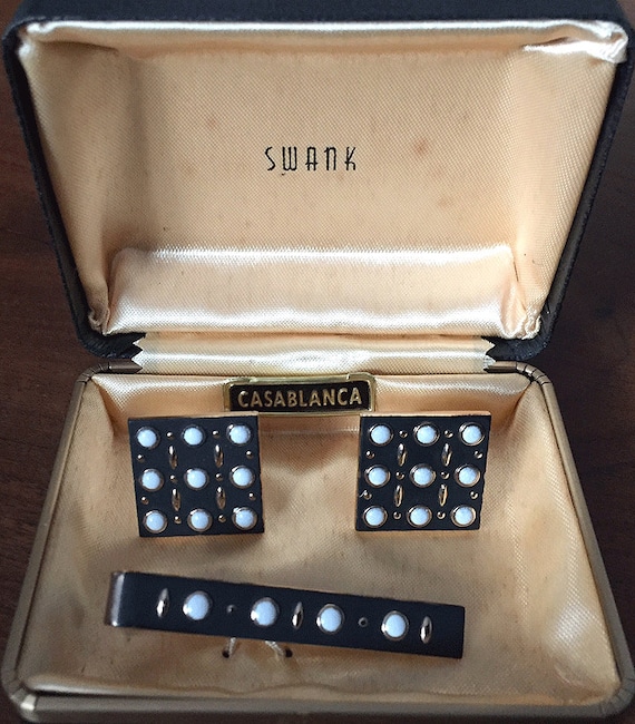 Vintage Swank Designer Collection Casablanca Cufflink Set