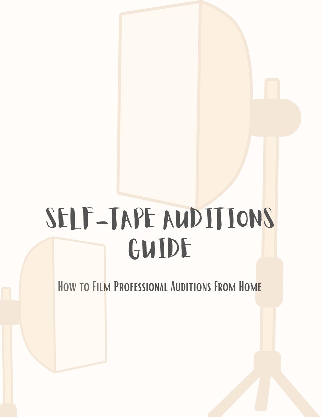 Self Tape Audition Guide + Checklist Bundle (PDF) - Etsy