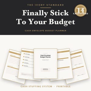 Cash Envelope Budget Planner | 14 Categories, Cash Stuffing Tracker (PDF)