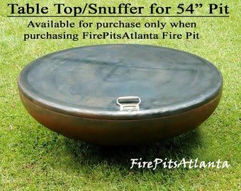 Snuffer/Cover/Table Top for 54" Fire pit - Shipped with fire pit only fire pit cover fire pit table fire pit fire pits fire bowl snuffer top