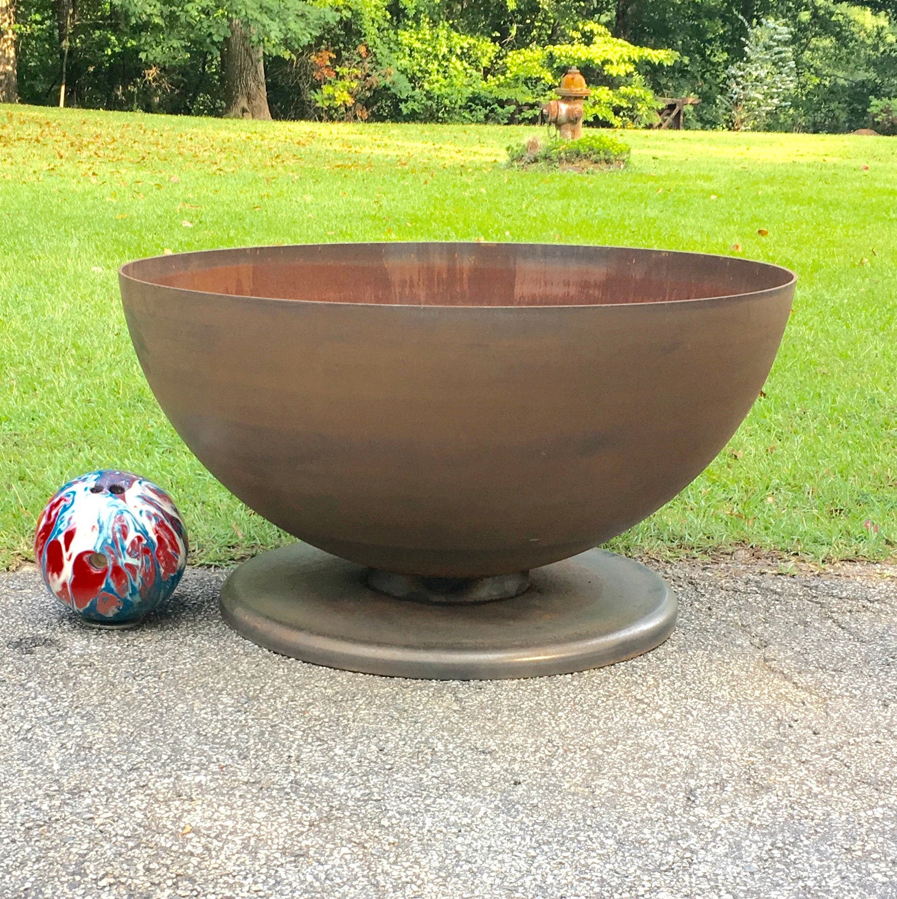 37.5 inch Deep Bowl Steel Fire Pit Custom Fire Pit Outdoor Etsy