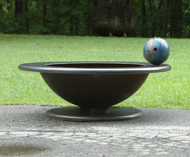 48 Inch Fire Pit Table Top Pedestal Base With 36 Bowl Image 0