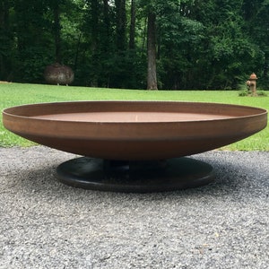 48 inch Shallow Depth Steel Fire Pit - Custom Fire Pit - Outdoor Fire Pit - Metal Fire Pit