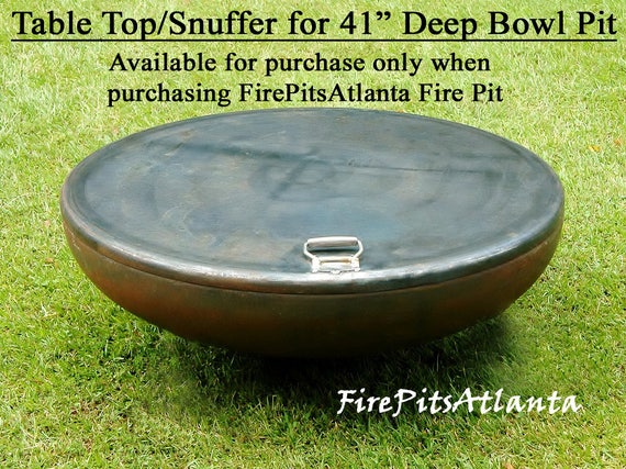 Steel Fire Pit Table Top For 41 Inch Deep Bowl Firepit Etsy