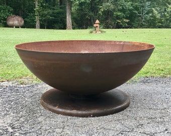 39 inch Dome Shape Steel Fire Pit - Unique Shape - Custom Fire Pit - Outdoor Fire Pit - Metal Fire Pit