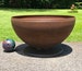 41 inch dia. Deep Bowl Steel Fire Pit - Inset Edge Deep Fire Pit - Outdoor Fire Pit - Deep Fire Pit