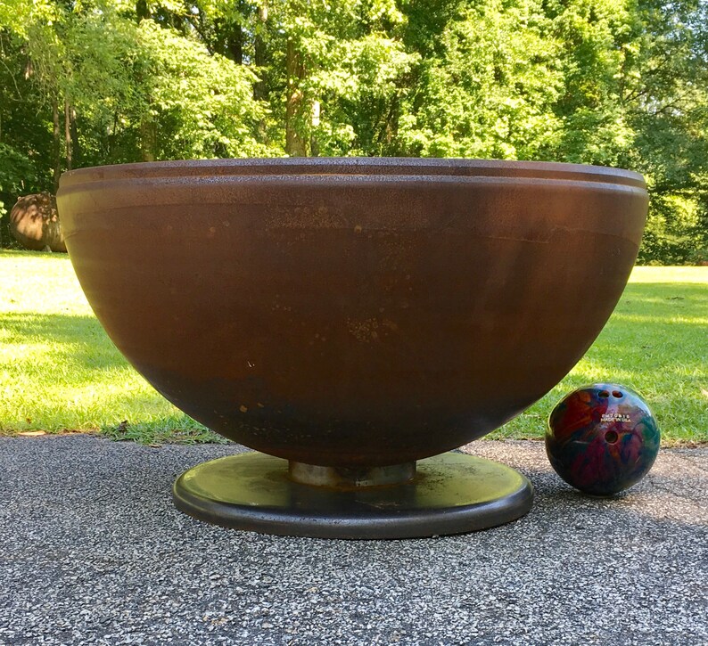 41 inch Deep Bowl Steel Fire Pit Inset Edge Deep Fire Pit | Etsy