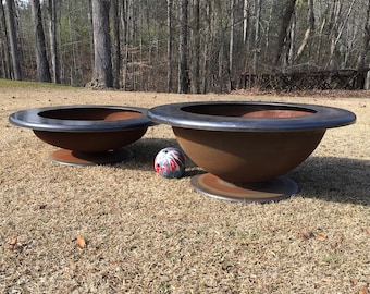 48 Inch Table Top Fire Pit with 36" or 39" dia. Bowl and 7" Surround - Fire Pit Table - Outdoor Fire Pit