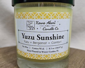 Yuzu Sunshine, Sojakerze, 8,5 oz Glasbecher
