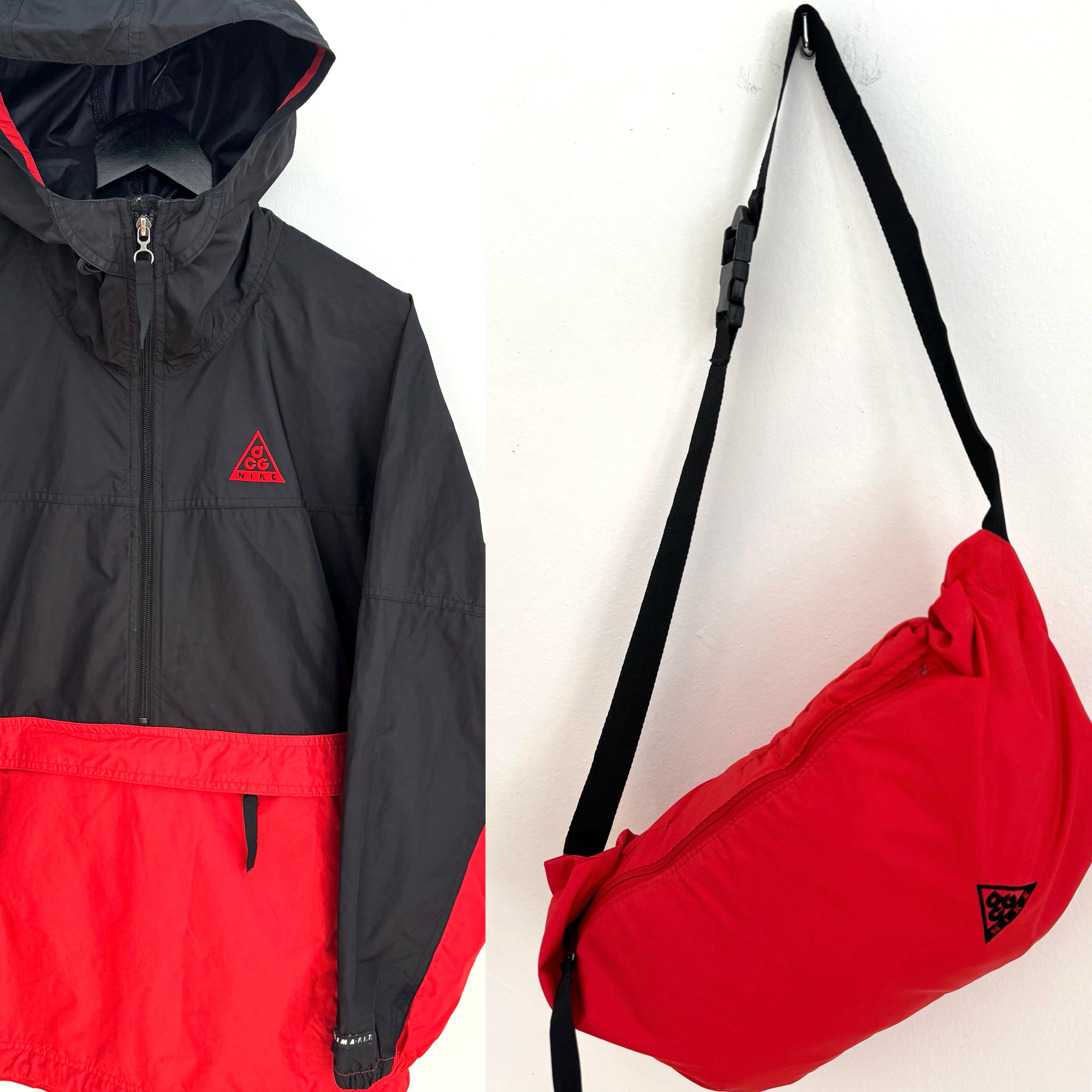NIKE ACG Nike Nylon Anorak Red x Black