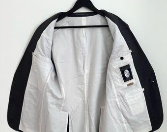 Blazer Dsquared Paris Cut, grigio antracite, in pura lana vergine, taglia 52, prodotto in Italia.