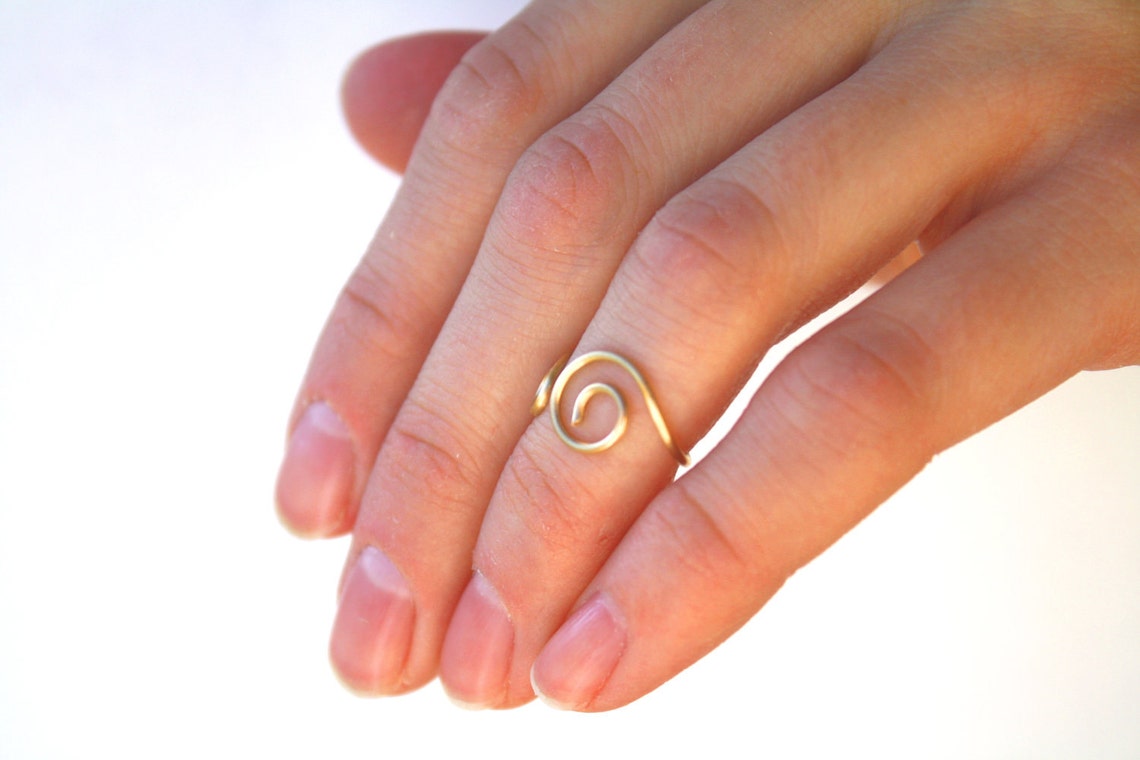 Feminine Delicate 14K Gold Knuckle Ring Jewelry Accessory Etsy