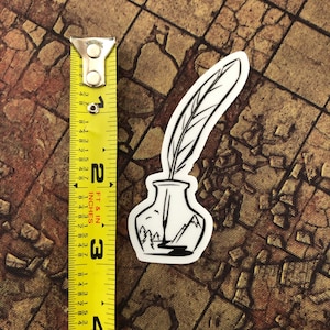 Otherworldly Ink vinyl sticker B&W