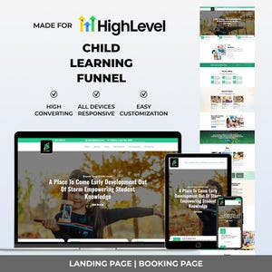 GoHighLevel Child Education Funnel | GHL Landing Page | Montessori STEM Kids Learning Development