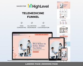 Embudo médico GoHighLevel / Página de destino y página de reservas de GHL / Consulta médica para pacientes en clínicas médicas