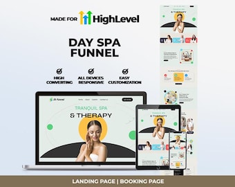 GHL Spa Therapy Funnel | Go High Level Beauty Wellness Landing Page