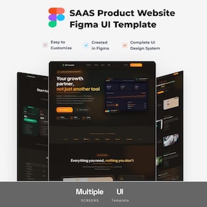 Sas Website Figma Vorlage, Software Landing Page UI UX Design Kit, Sas ...