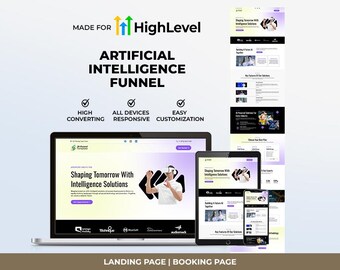 GHL Artificial Intelligence Funnel Template | Go High Level  Responsive Landing Page for AI Experts, Lead Generation, Automation Solutions