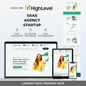 GoHighLevel SaaS Funnel | GHL Landing Page | High Converting Sales Page
