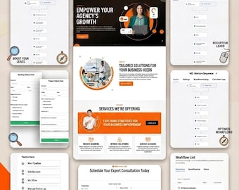 Go High Level Digital Marketing Snapshot | 15 Funnel Pack, Sales Pipeline, Automation, Calendar & Review Management | GHL Instant Download