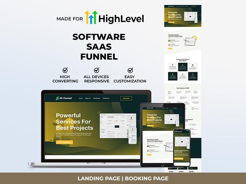 GHL SAAS Funnel | Go High Level Software Solution Landing Page | Lead ...