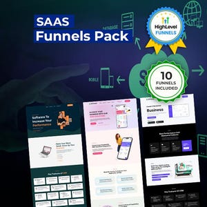 GoHighLevel SaaS-funnelmallar för paket | GHL-programvarulandningssidor för SaaS-marknadsföring | Försäljningstrattar för B2B SaaS och molnprogramvara