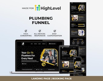 GHL Plumbing Funnel | High-Converting Lead Generation Landing Page for Plumbers | Go High Level Book Appointments