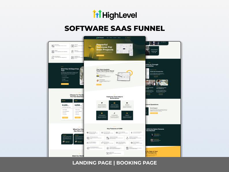 GHL SAAS Funnel | Go High Level Software Solution Landing Page | Lead ...