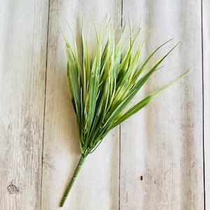 Spring Green Wheat Grass Bush: 14&quot; Faux Outdoor Plant