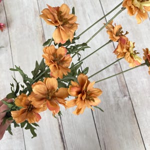 Fall Golden Yellow Marigold Stems, Artificial Flowers, Fall Flowers, Faux Marigold, Fall Decor, Farmhouse, 2 Stems
