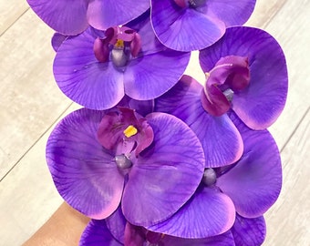 Purple Phalaenopsis Orchid Stem: 36" Artificial Silk Flower