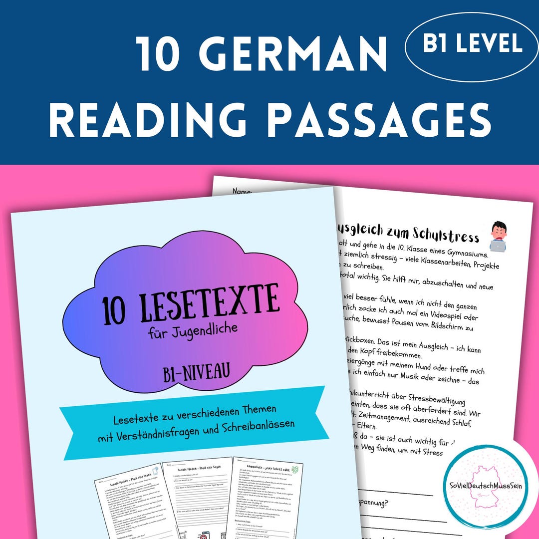German Basic Reading German Reading Passages for Classroom and Home Learning, Deutsche ...