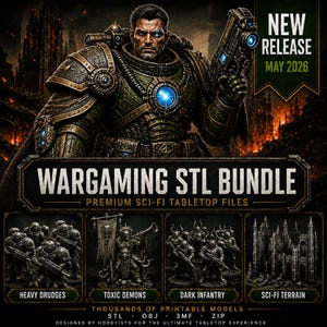 Massive Warhammer Terrain & Miniature STL Bundle – 3D Print Files Mega Pack – RPG, Wargame, Scenery, Digital Download
