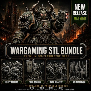 Massive Terrain & Miniature STL-bundel – Megapack 3D-afdrukbestanden – RPG, wargame, landschap, digitale download