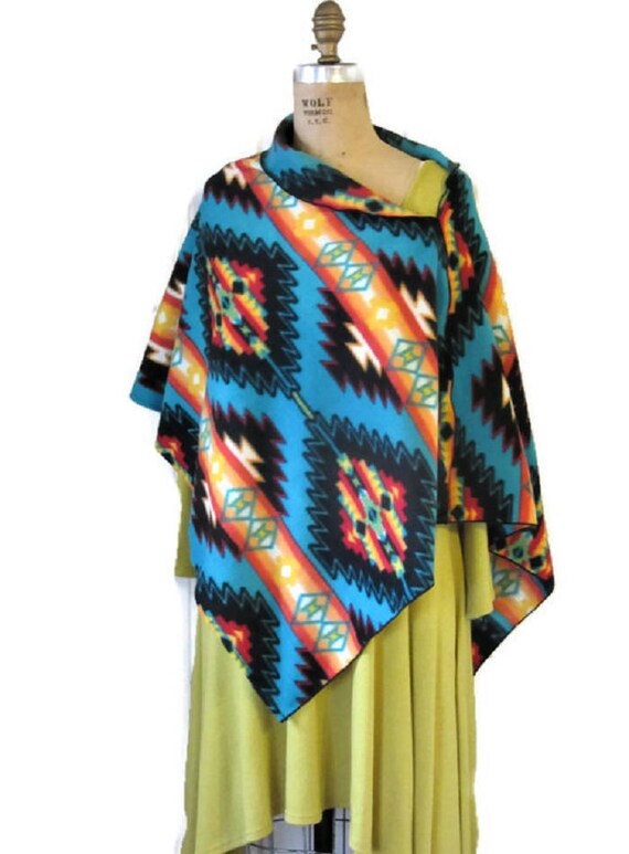 Arm Warmers Native American Style Turquoise Aztec