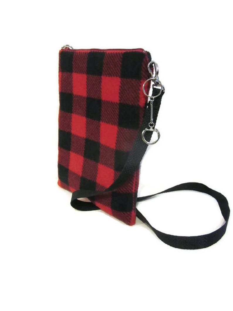 buffalo check crossbody purse