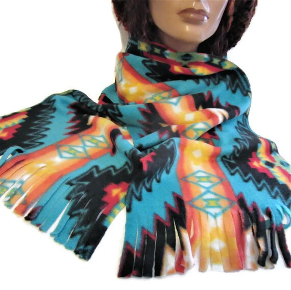 Arm Warmers Native American Style Turquoise Aztec