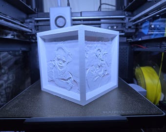 Caja de litofanía blanca