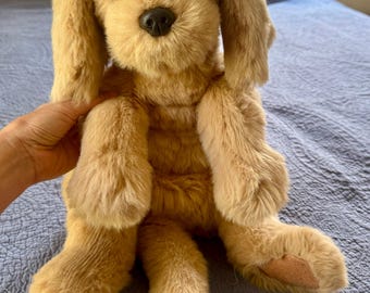 Gund 1982 Vintage Smooch Brown Chocolate Dark Puppy Dog 12” Rope