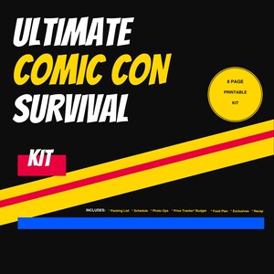 Ultimative Comic Con Survival Kit, Planer PDF, Packliste, Budget Tracker (Digitaler Download)