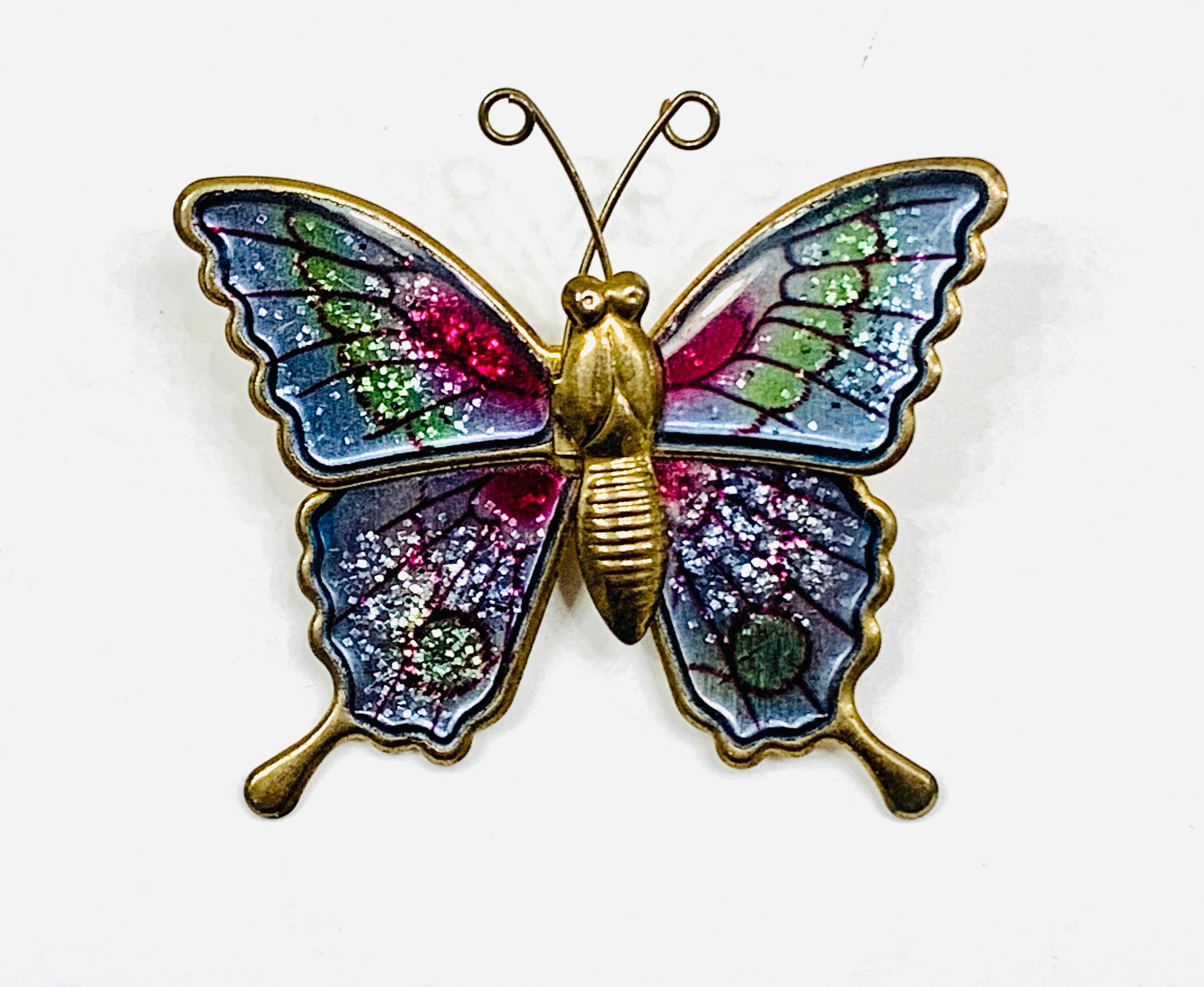 Enamel Butterfly Pin Butterfly Brooch Gold Tone Metal | Etsy