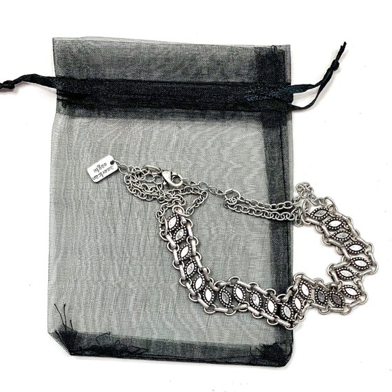 Silver Choker Necklace, American Eagle, AEO Vinta… - image 9