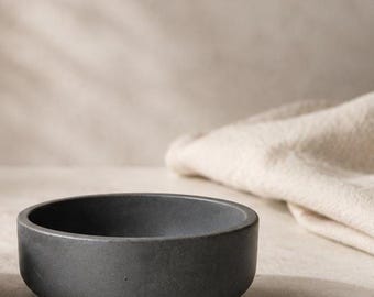 Round Concrete Ring Dish | Jewelry Tray | Altar Offering Bowl | Crystal Holder | Minimalist Bedside Dish