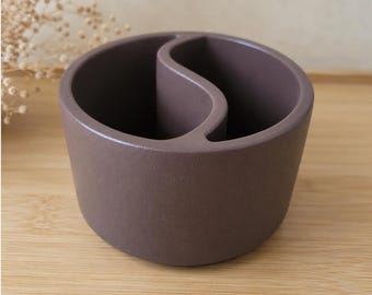 Modern Concrete Divided Organizer | Minimalist Catchall | Handmade Vanity, Desk & Bathroom Storage