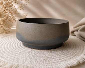 Concrete Serving Bowl | Minimalist Decorative Bowl | Wabi Sabi Home Decor | Crystal Display Dish | Altar Bowl